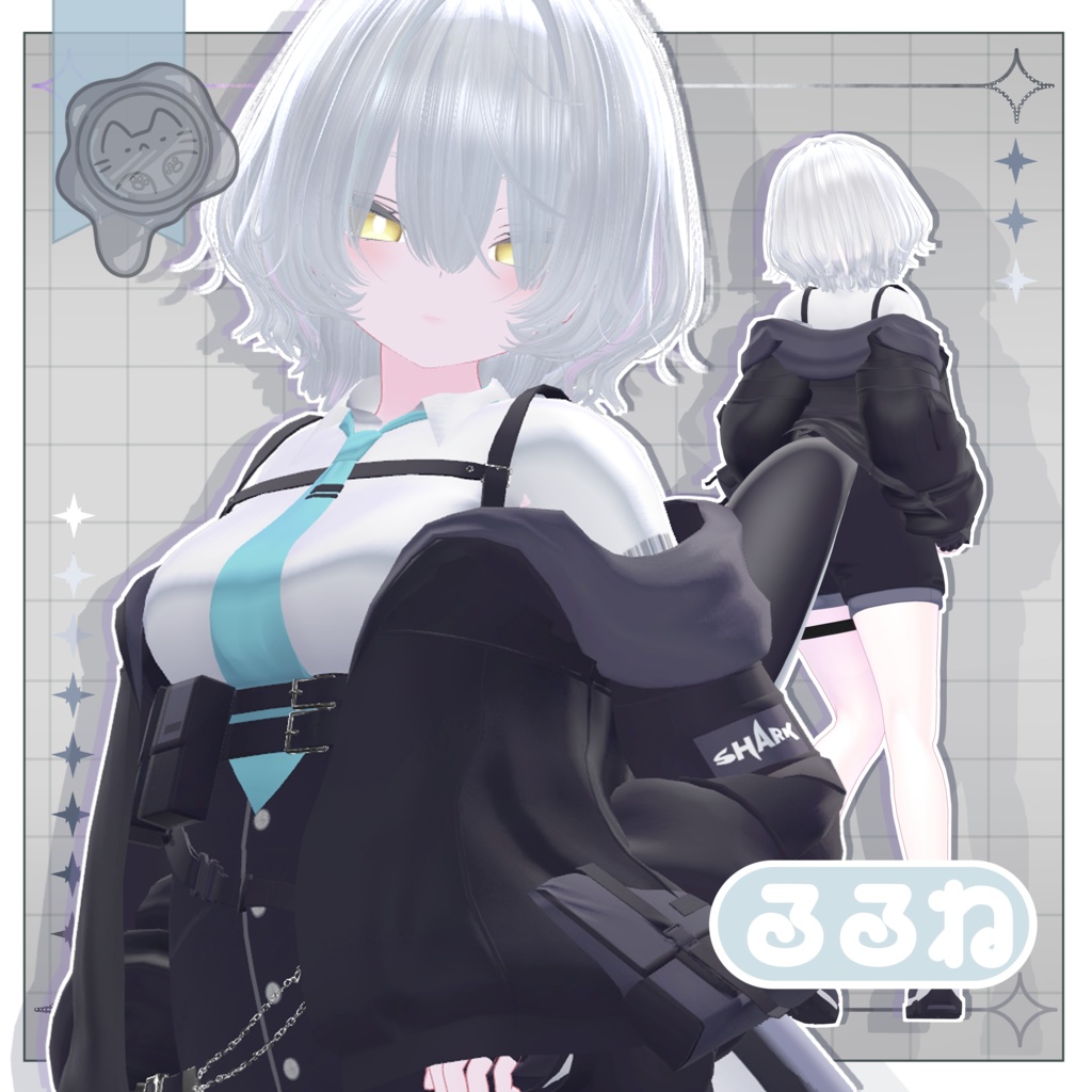 ゆるっとウルフボブ【3Dヘアモデル】