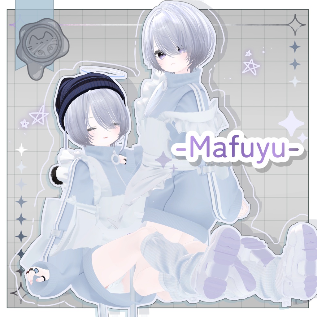 包帯病みかわショート【3Dヘアモデル】