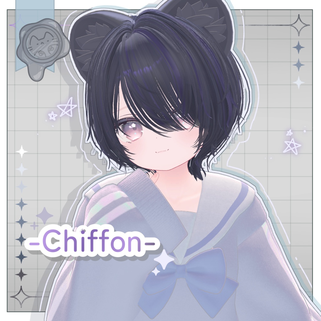 包帯病みかわショート【3Dヘアモデル】