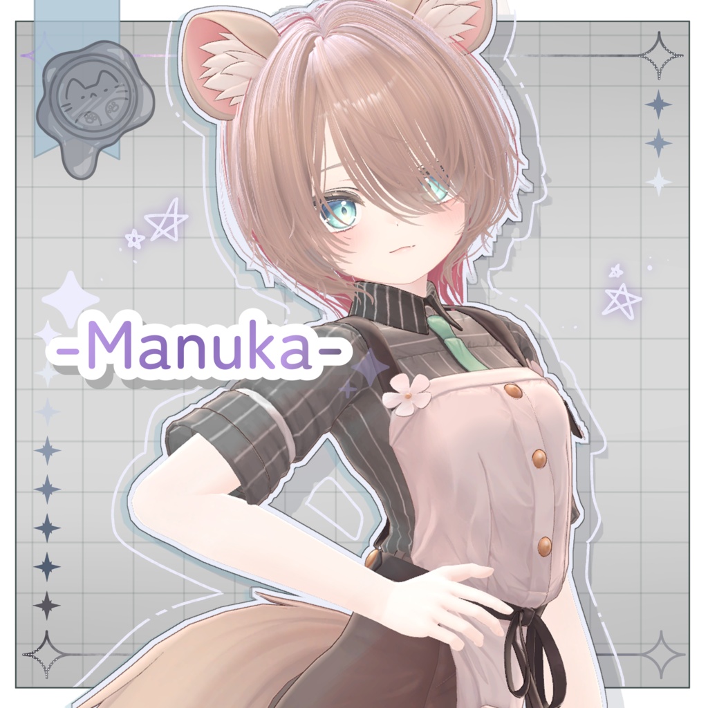 包帯病みかわショート【3Dヘアモデル】