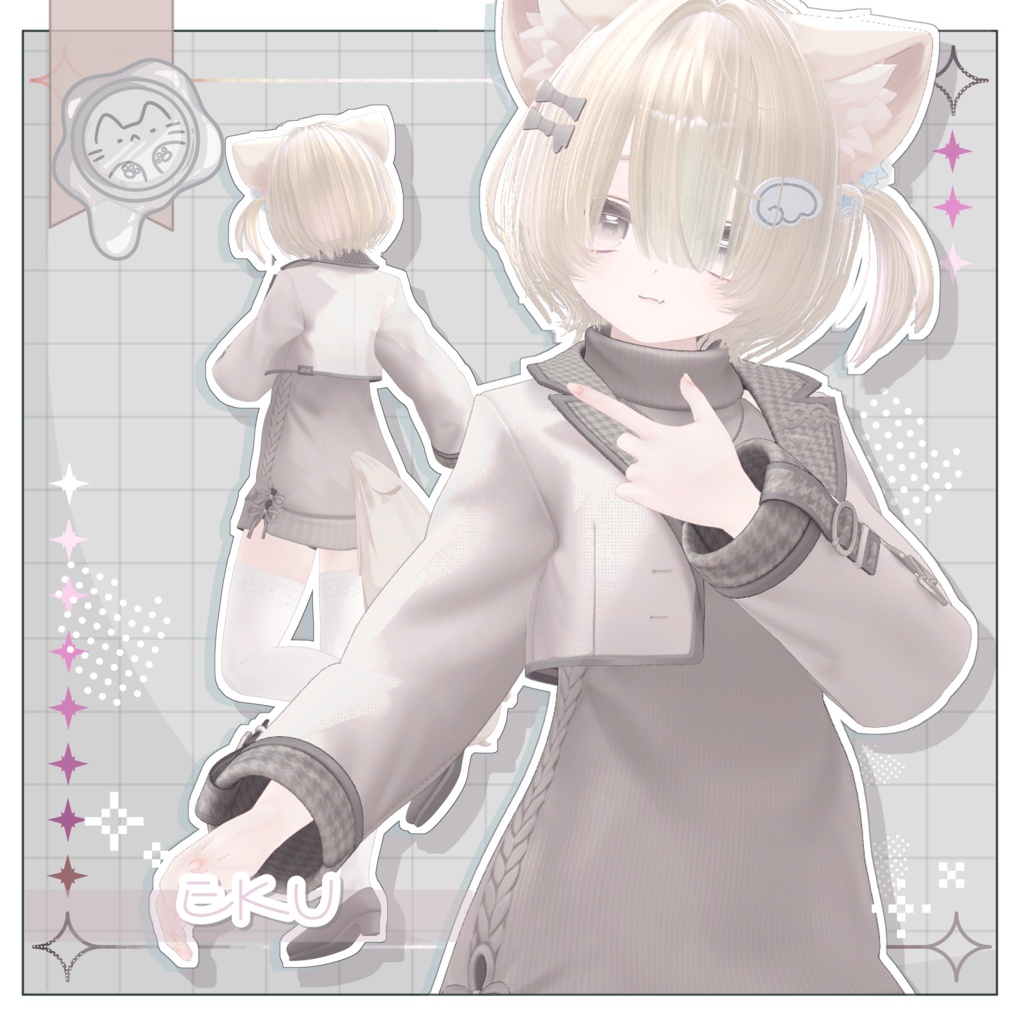 のんびりヘア【3Dヘアモデル】
