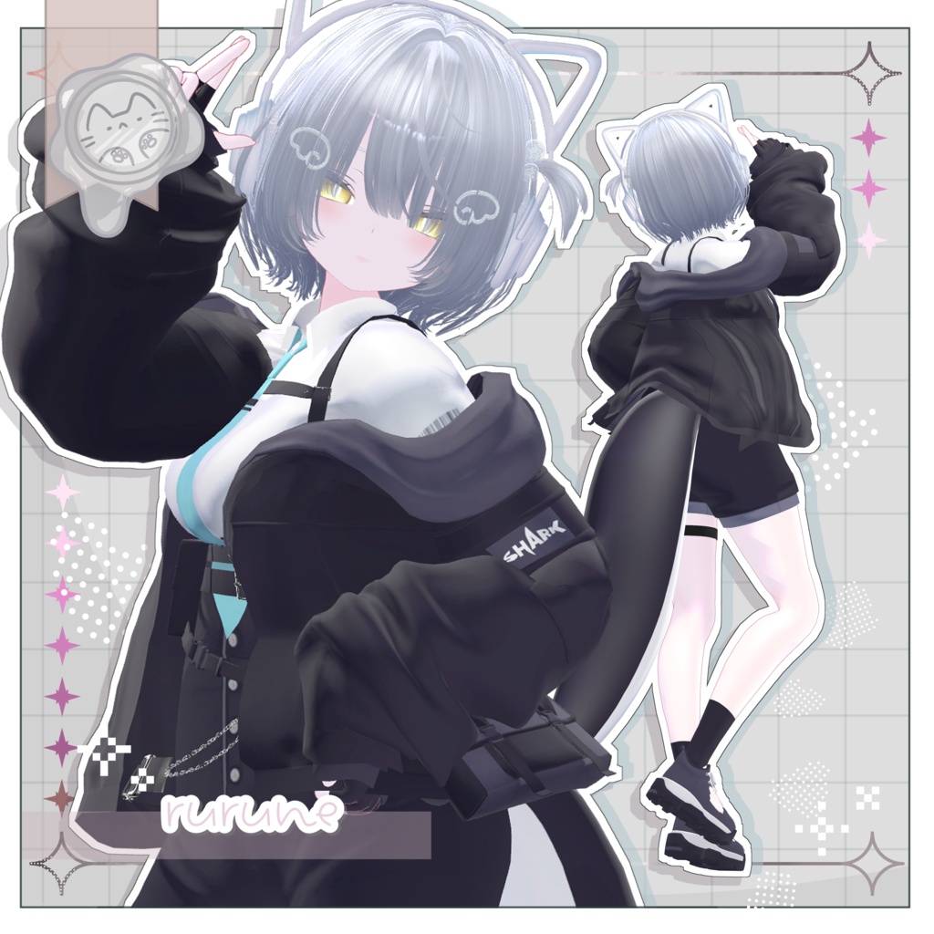 のんびりヘア【3Dヘアモデル】