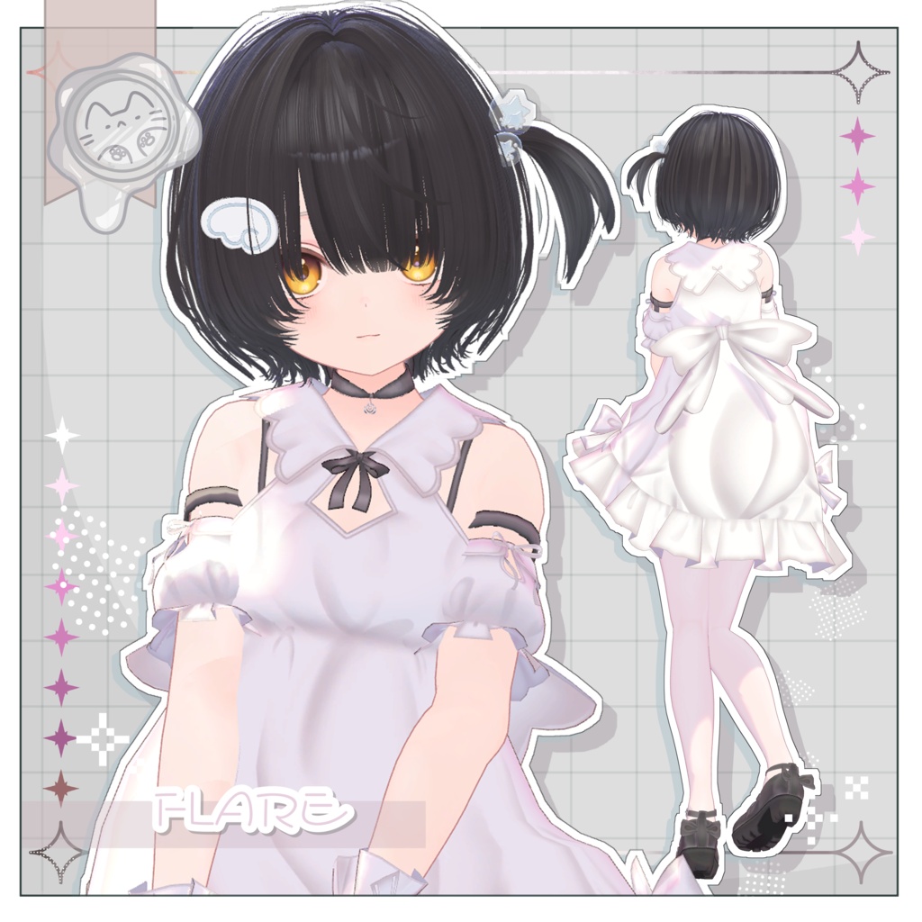 のんびりヘア【3Dヘアモデル】