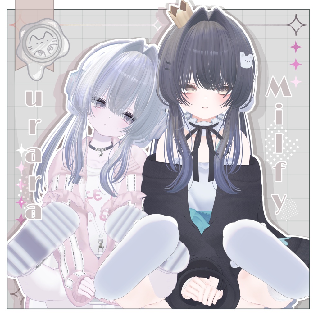 秋雪ツイン【3Dヘアモデル】