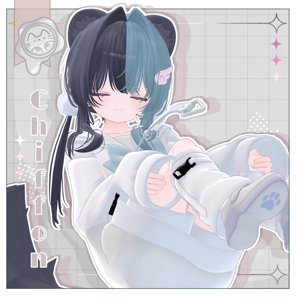 秋雪ツイン【3Dヘアモデル】