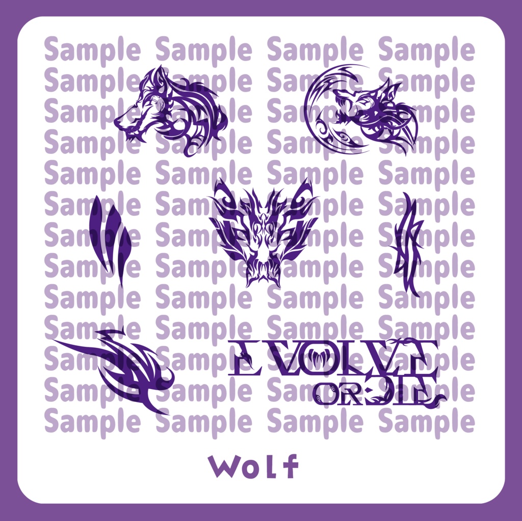 【VRC】狼デカール【Wolf】