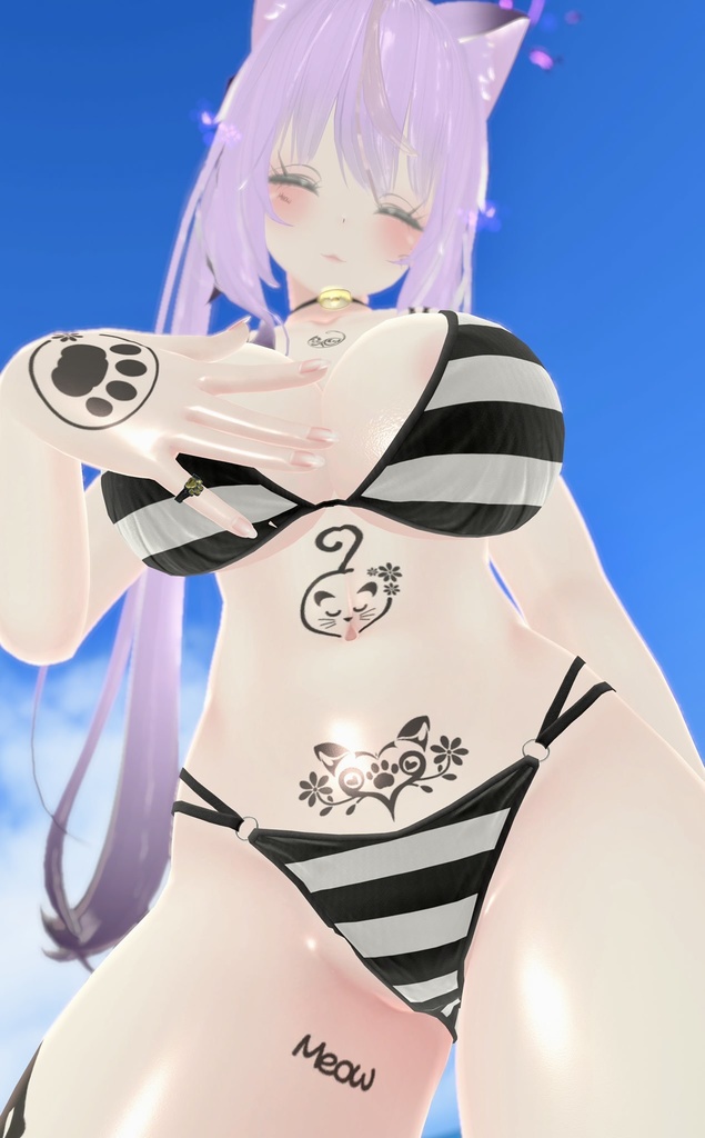 【VRC】猫デカール【Sunbathing】