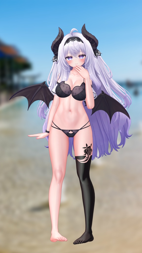 【VRC】薔薇タトゥー【Blackout Rose】