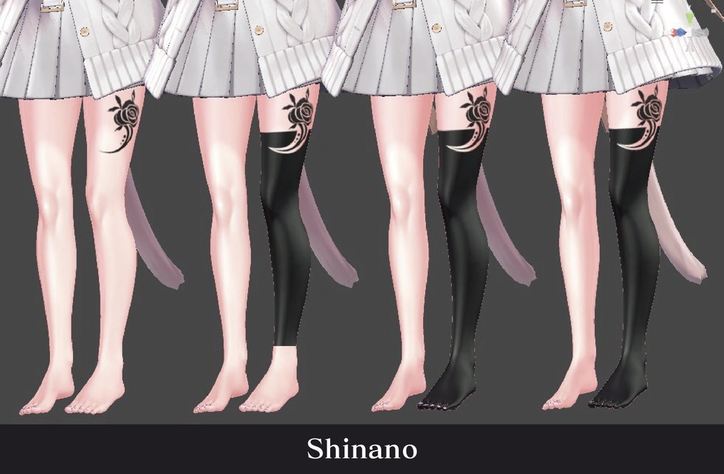 【VRC】薔薇タトゥー【Blackout Rose】