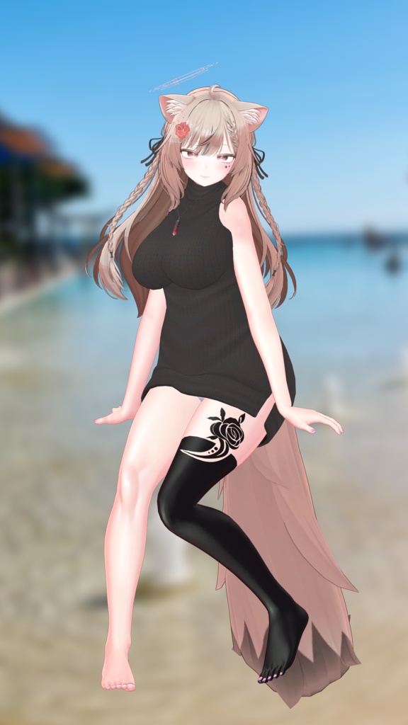 【VRC】薔薇タトゥー【Blackout Rose】