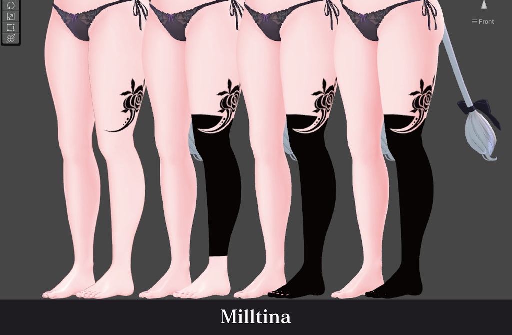 【VRC】薔薇タトゥー【Blackout Rose】