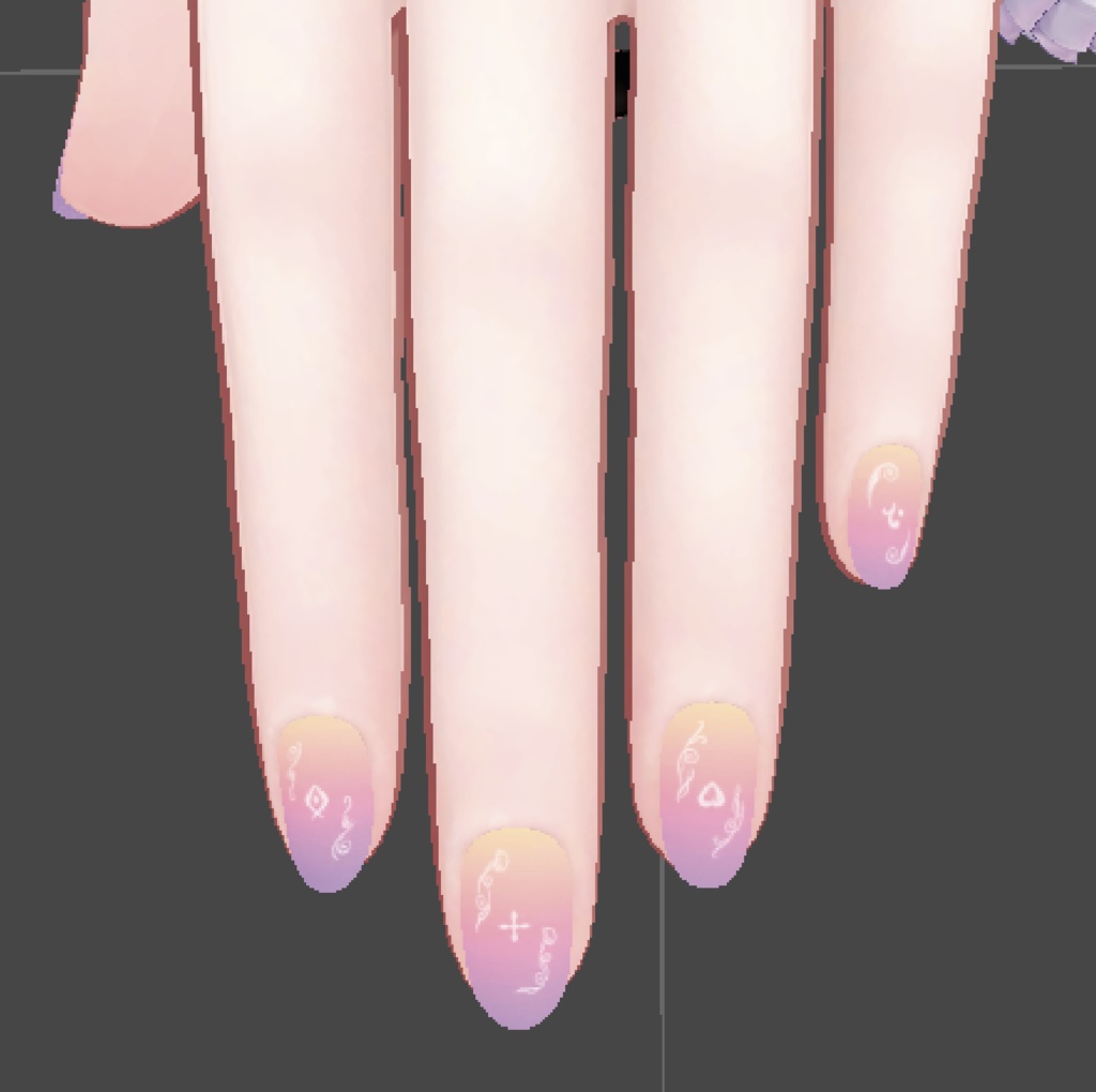 【ネイルテクスチャ】Angelic【8アバター対応】