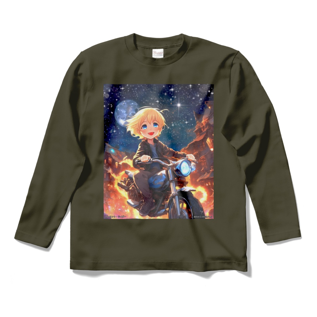 🌟クレセント・ライダー【黒地】デザインシャツ/井上軟太郎🌟