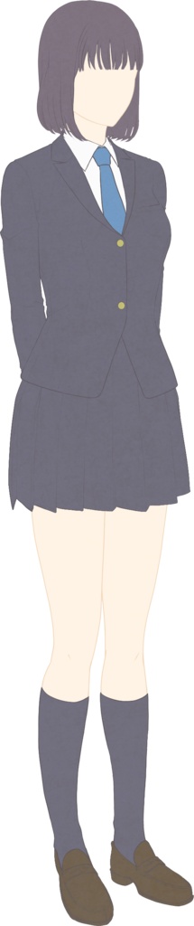 モブシリーズ:女子学生A1体3パターン