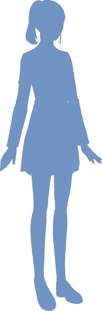 モブシリーズ:【学生】男性4女性4シルエット8体セット