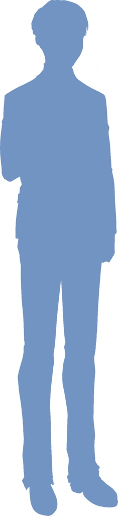 モブシリーズ:【学生】男性4女性4シルエット8体セット