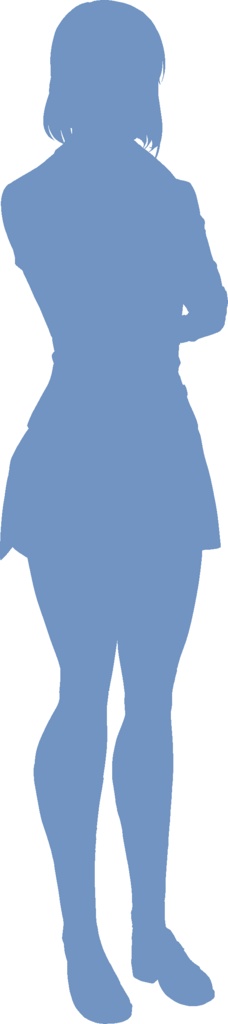 モブシリーズ:【学生】男性4女性4シルエット8体セット