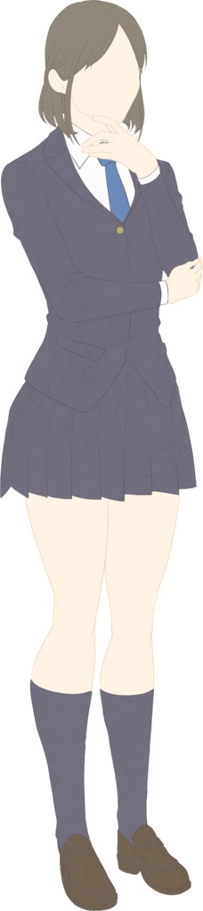 モブシリーズ:【学生】8体セット(ベタのみ)