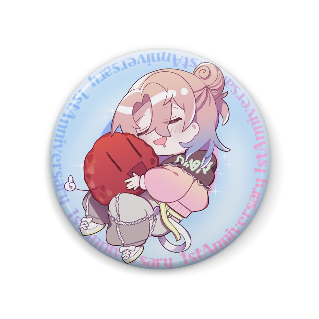 1周年記念缶バッジ　チビキャラ