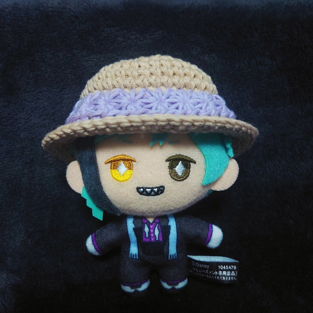 10cmぬいサイズ 花柄麦わら帽子