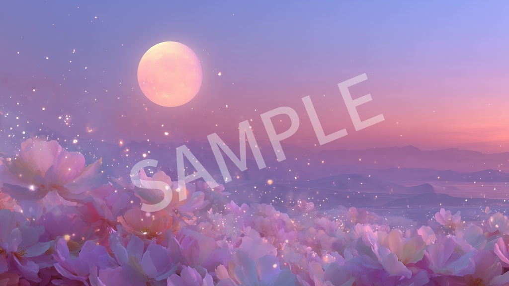 幻想的な16:9背景素材｜月と光のAIビジュアル5枚セット