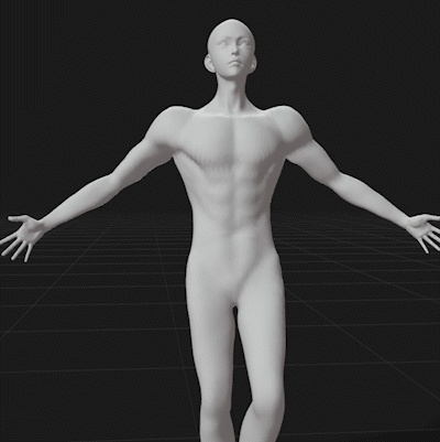 3D可動キャラクターモデル(男性)
