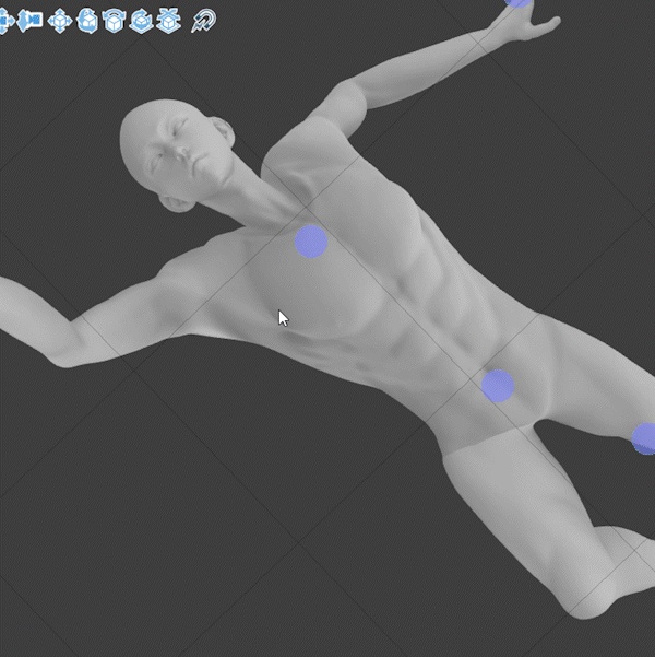 3D可動成人男性モデル