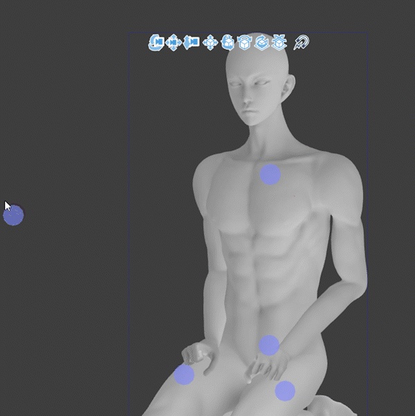 3D可動成人男性モデル