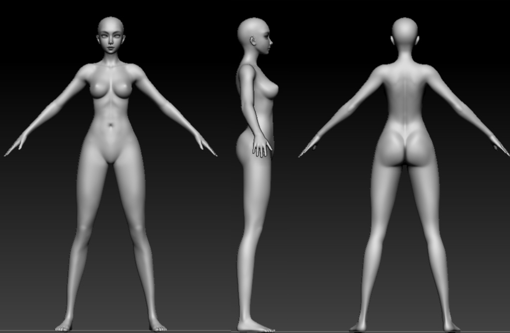 3D可動成人女性モデル