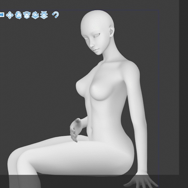 3D可動成人女性モデル