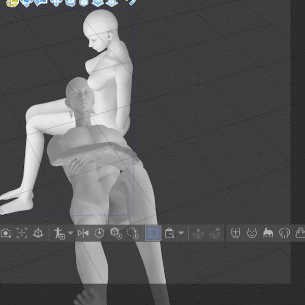 3D可動成人女性モデル