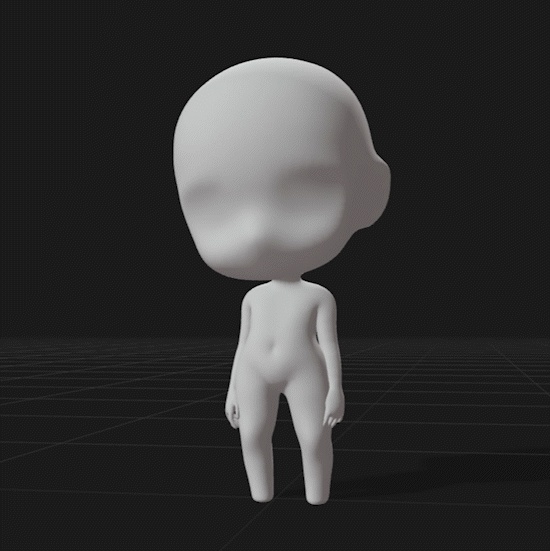 3D可動ちびキャラモデル