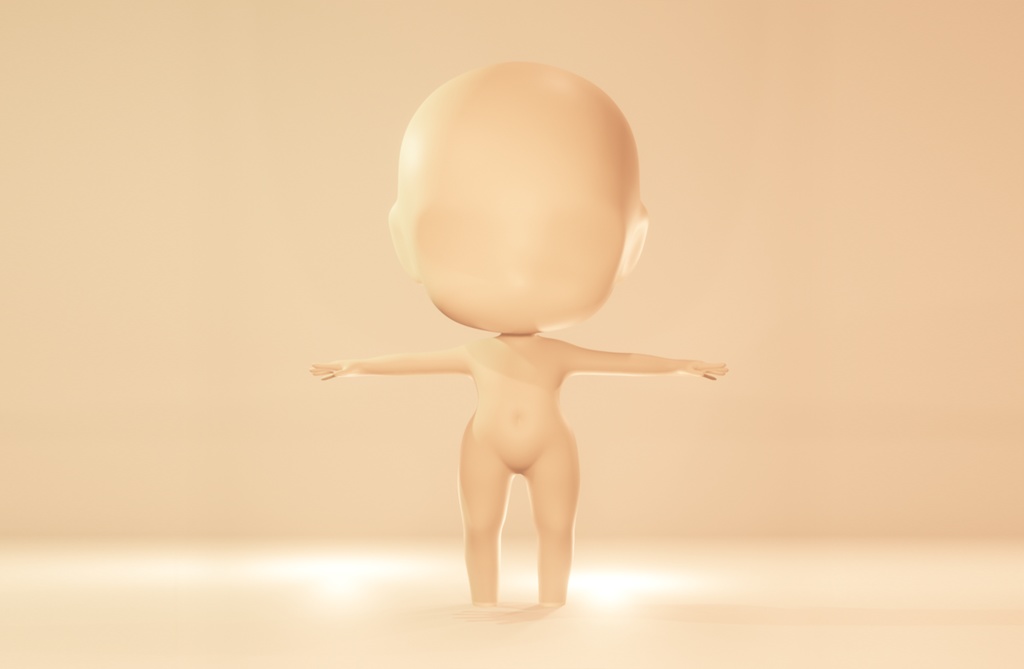 3D可動ちびキャラモデル