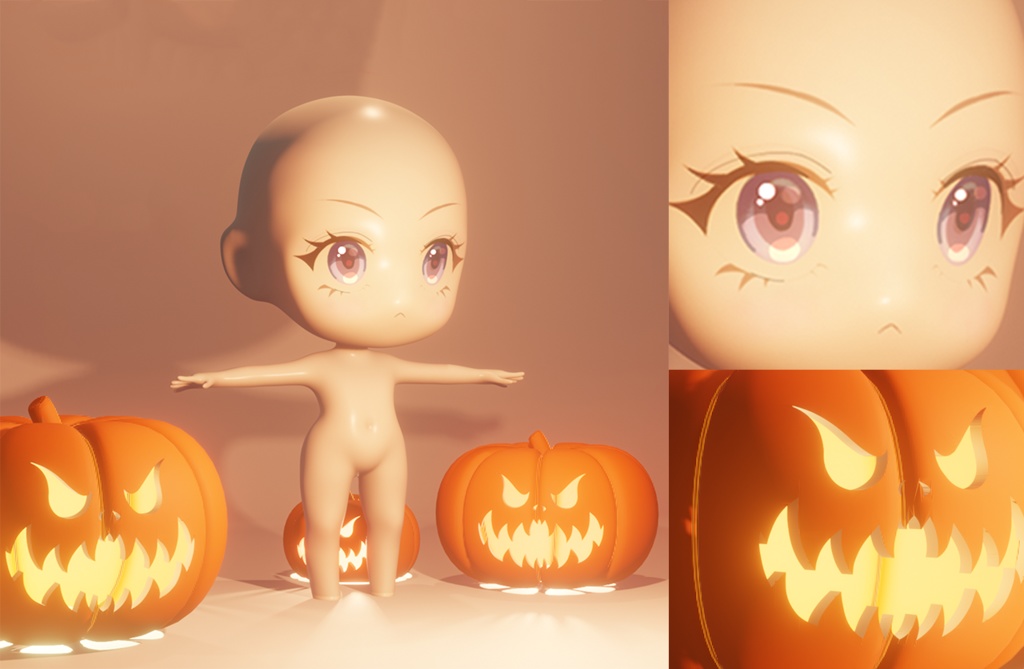 3D可動ちびキャラモデル