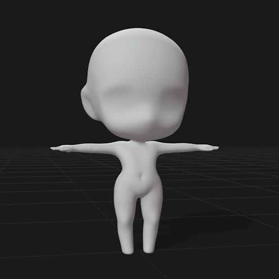 3D可動ちびキャラモデル