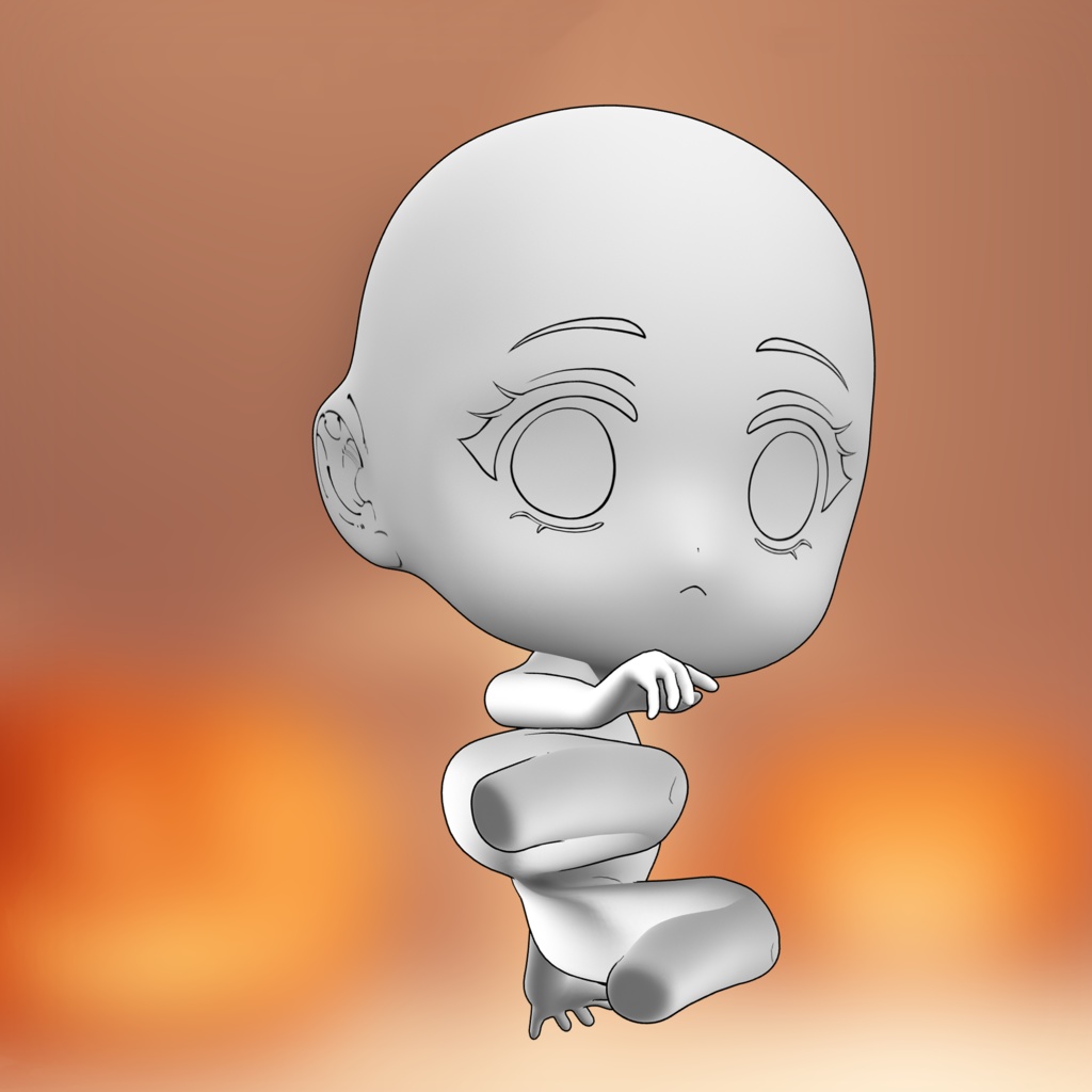 3D可動ちびキャラモデル
