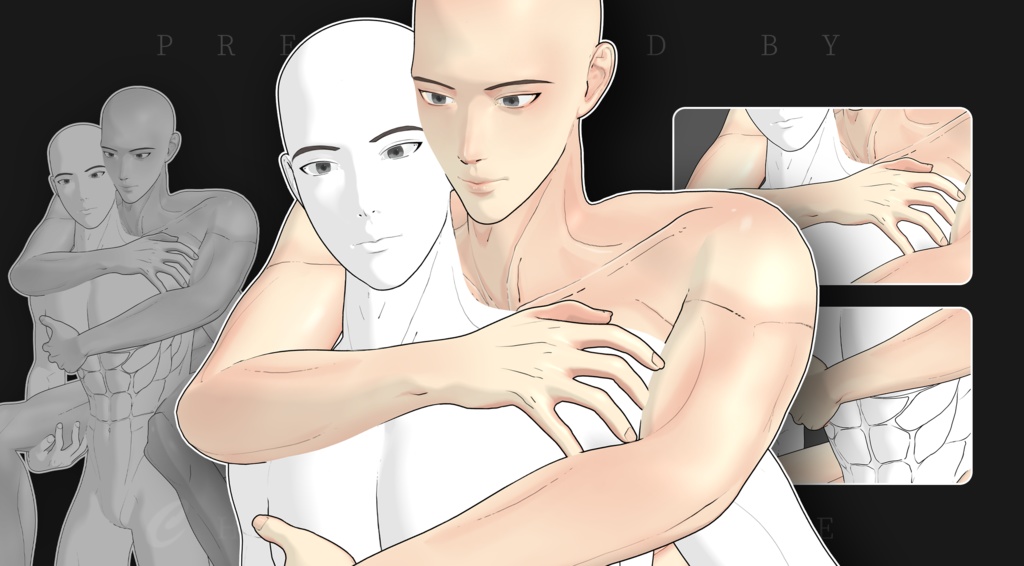  csp用の3D男性モデル