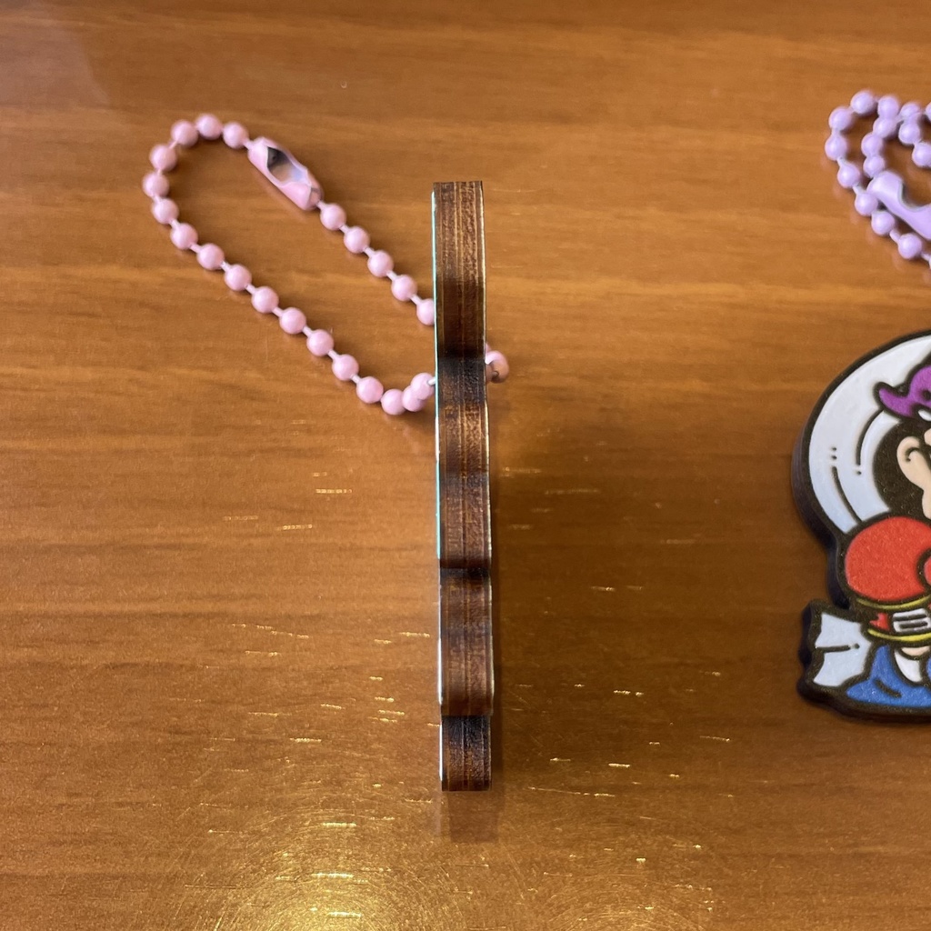 ラバスト風木製キーホルダー(2個セット)