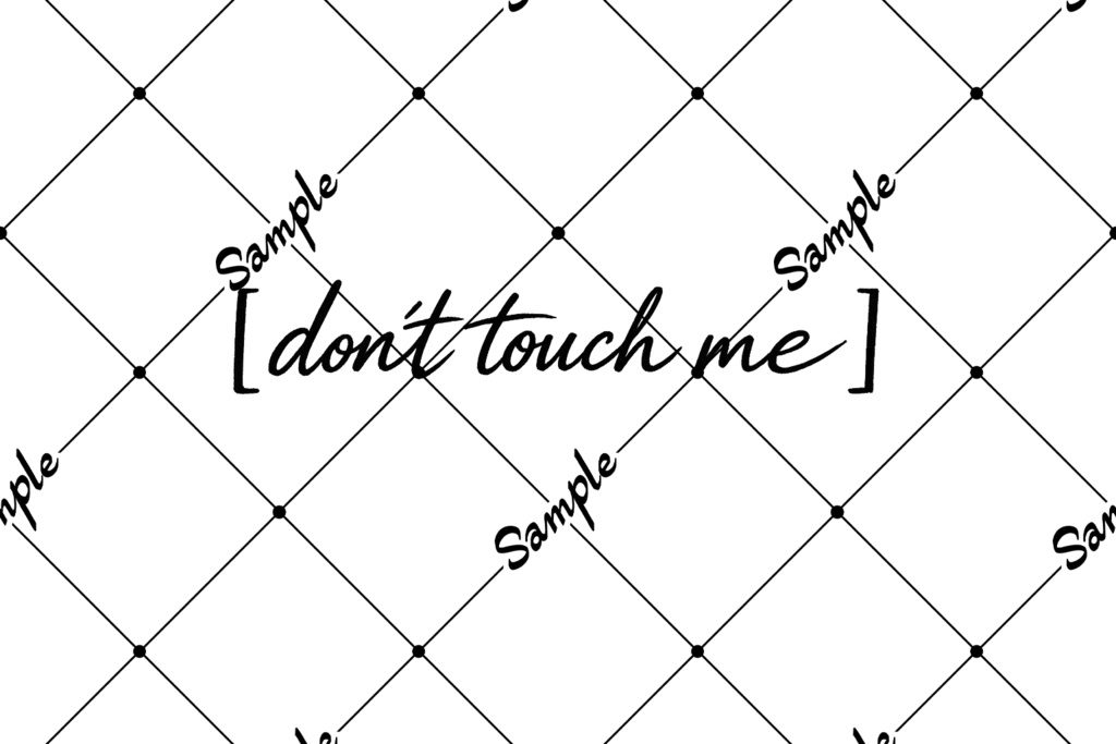 『don't touch me』タトゥー用 デカール tatoo