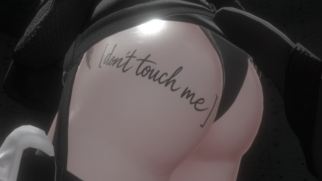 1週間無料配布中『don't touch me』タトゥー用　デカール　tatoo