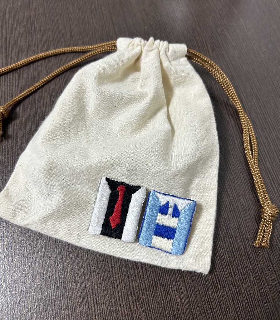 fkmtキャラ刺繍ブローチ