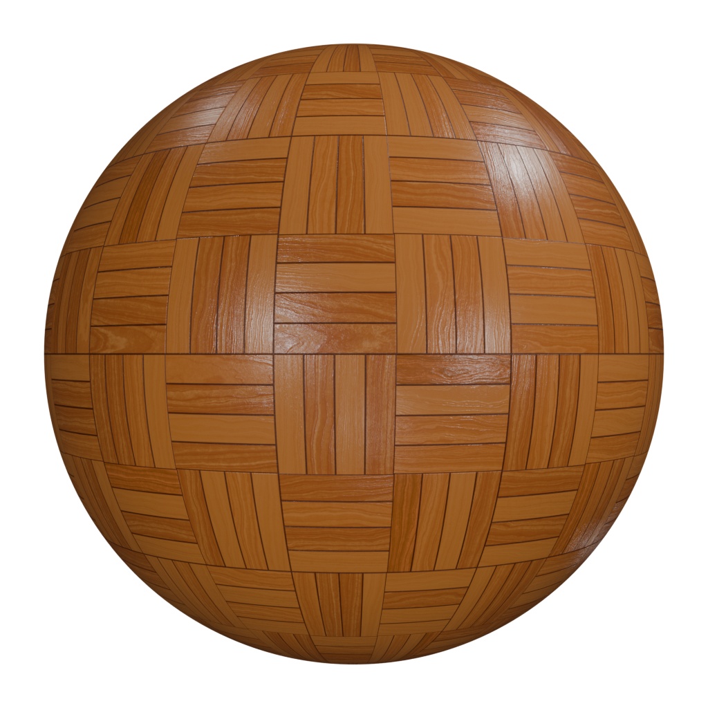 【テクスチャ + おまけ】タイル状の木目床【Blneder】