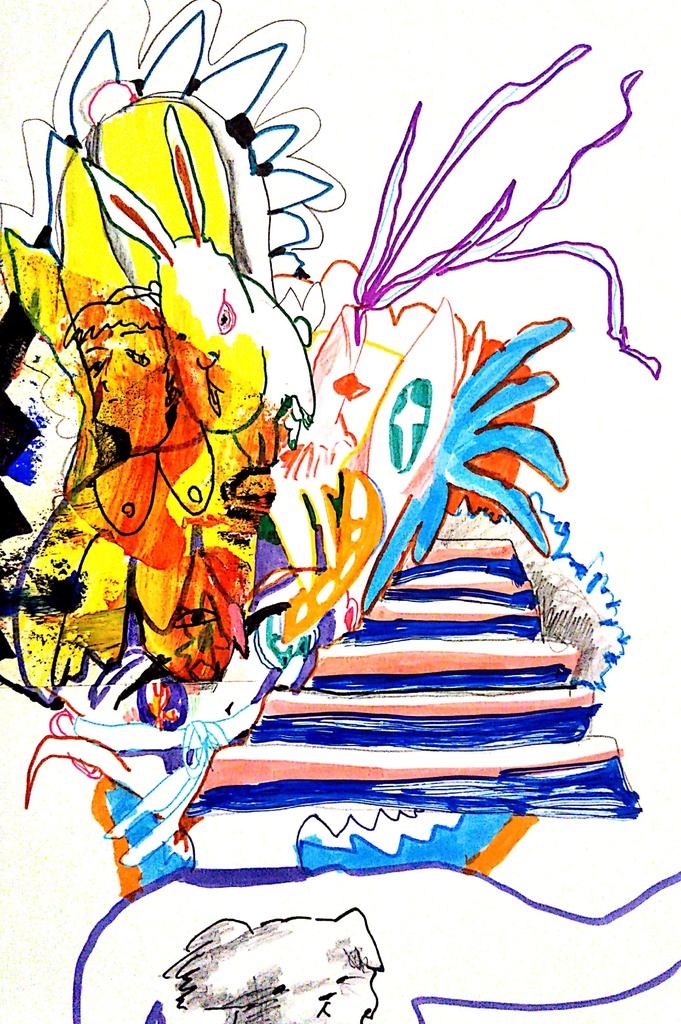《階段》ドローイング原画作品