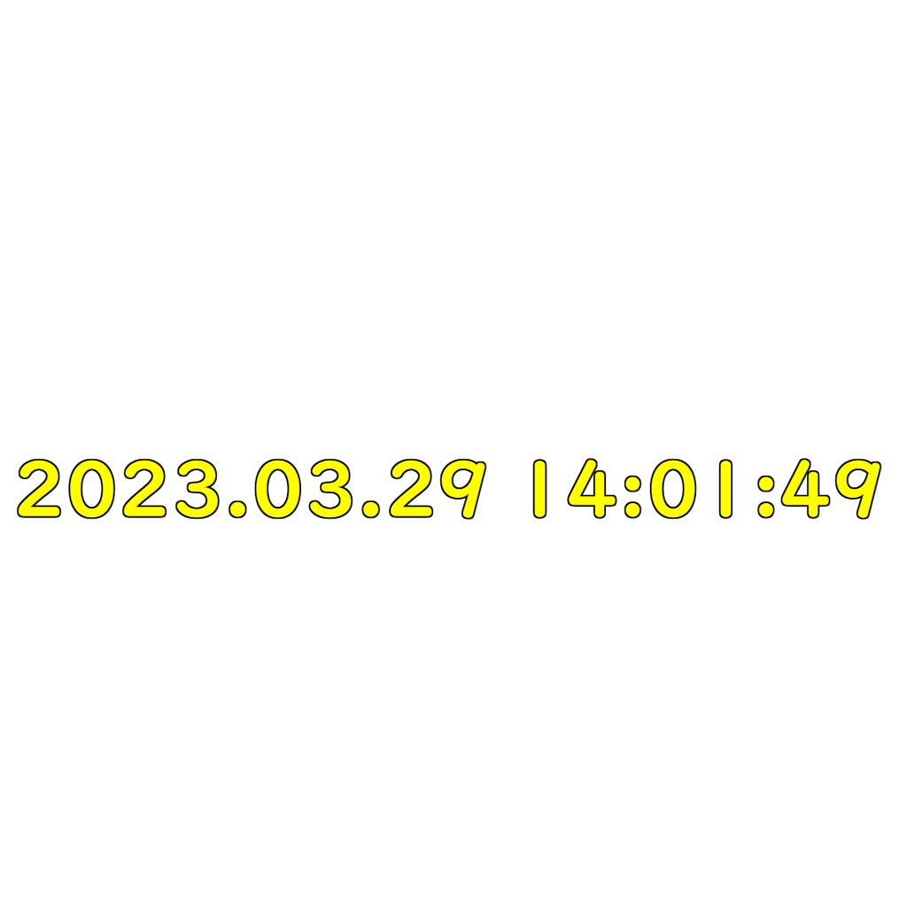 【OBS用】配信者向けシンプル時計　日付＋時間