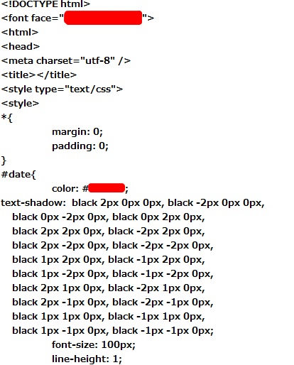 【OBS用】配信者向けシンプル時計 日付+時間