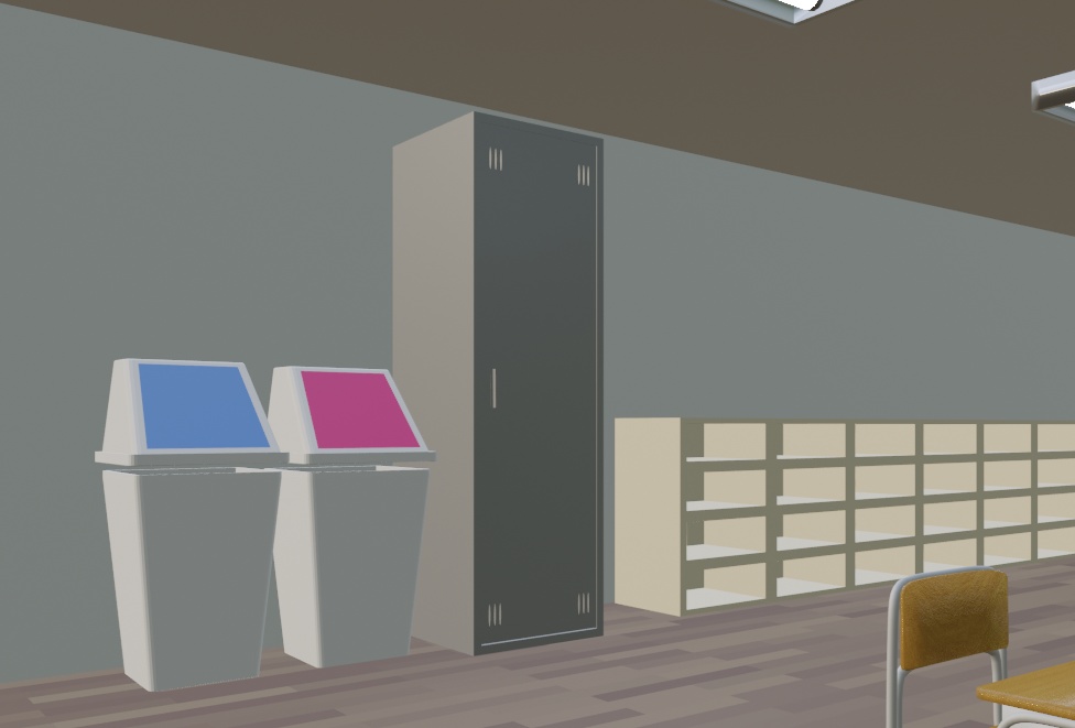 【Blender】学校 教室