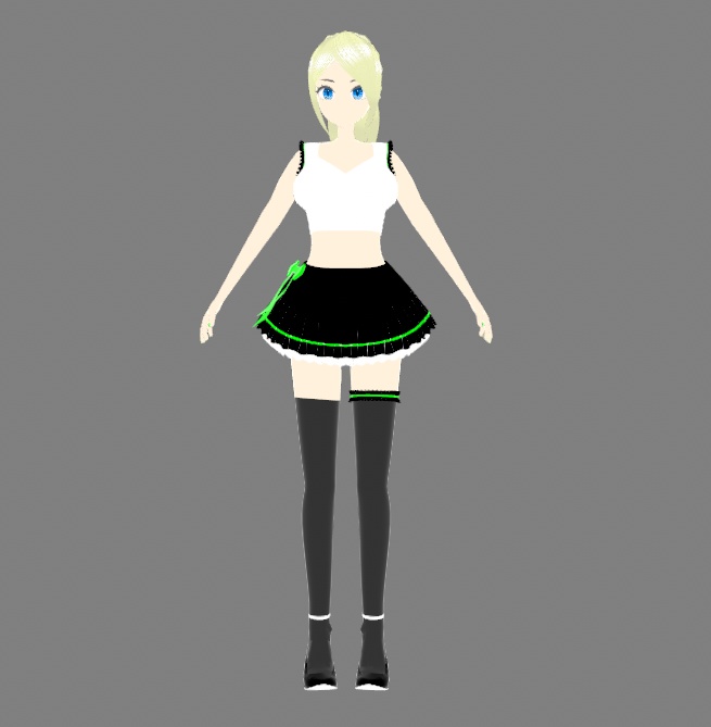 【VTuber/VRM】金髪ポニーテールの女の子【VRChat用に改変OK】