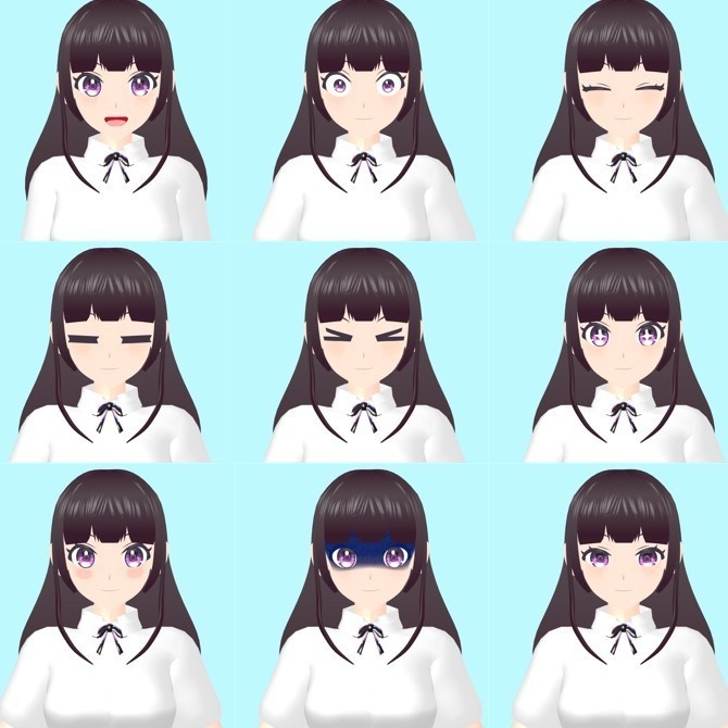 【VRM対応モデル】白ワンピースの女の子