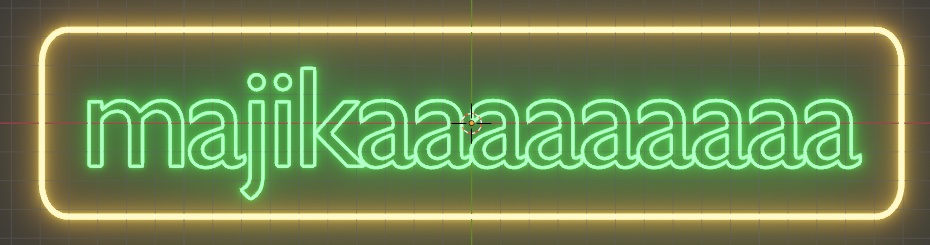 【Blender】ネオン看板_テキストボックス【GeometryNodes】