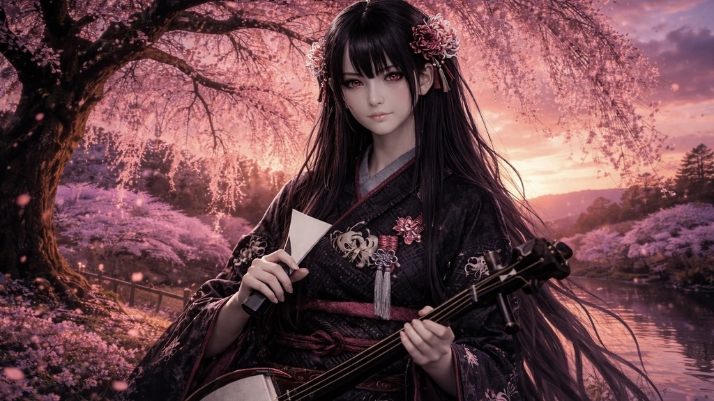 無料配布　幽桜 - Gothic Shamisen Pack